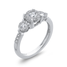 Load image into Gallery viewer, Round Diamond Floral Halo Fashion Ring Luminous RF1084T-42W
