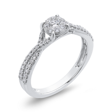 Load image into Gallery viewer, Split Shank Round White Diamond Fashion Ring Luminous RF1087T-42W

