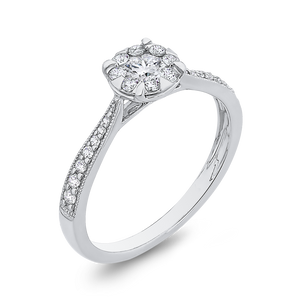 Round Diamond Fashion Halo Ring Luminous RF1088T-42W