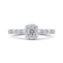 Load image into Gallery viewer, 10K White Gold Fashion Halo Ring Luminous RF1089T-42W
