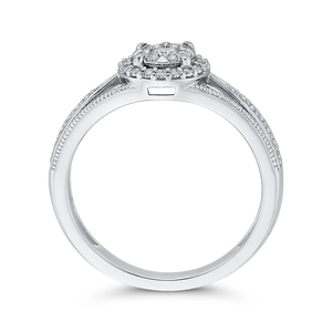 Round Diamond Double Halo Fashion Ring Luminous RF1090T-42W