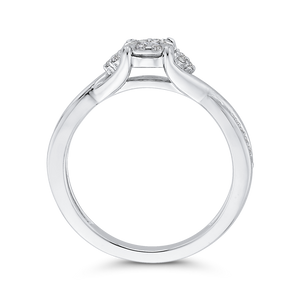 Crossover Shank Round Diamond Fashion Ring Luminous RF1094T-42W