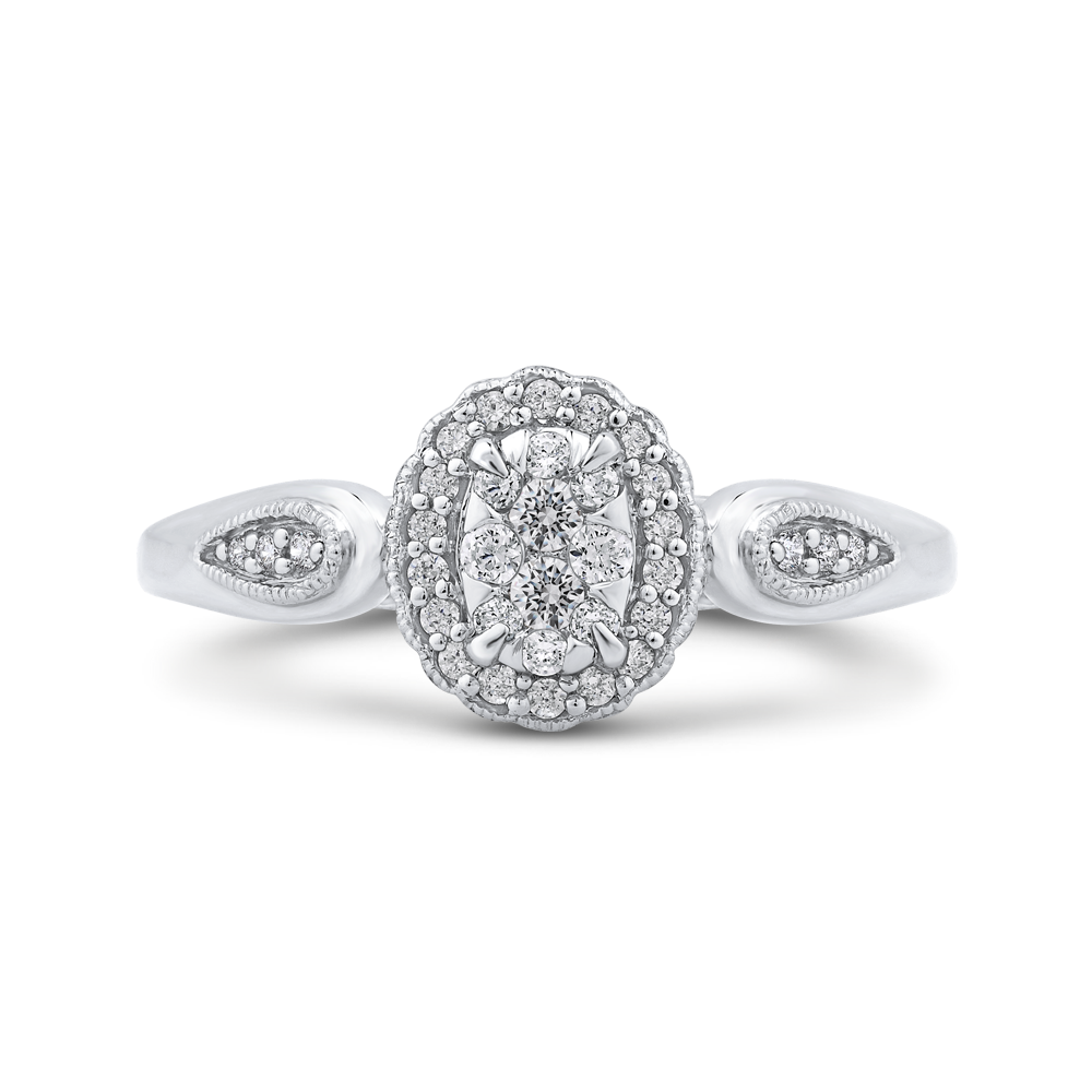 Round Diamond Cluster Fashion Ring Luminous RF1100T-42W