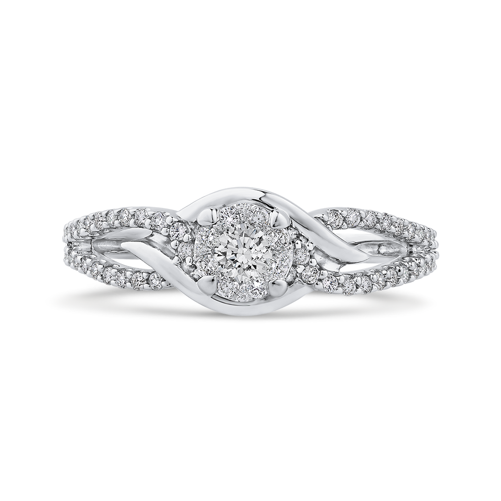 Split Shank Round Diamond Fashion Ring Luminous RF1122T-42W