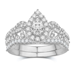 14kt White Gold 1.00 Carat Weight Certified Uno BRIDAL Ring
