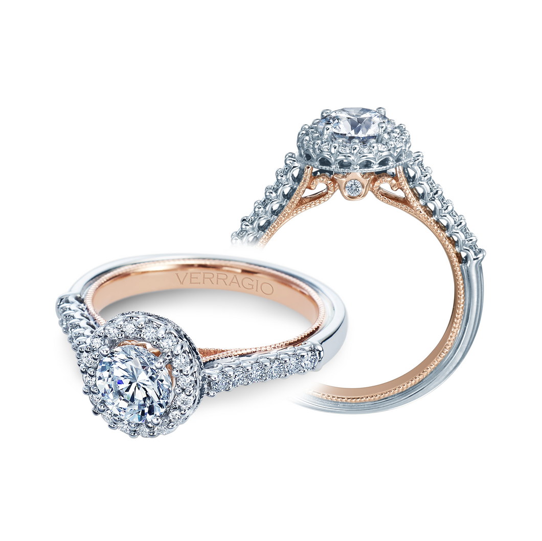 Verragio Classic Diamond Halo Engagement Ring V-903-R6-2T