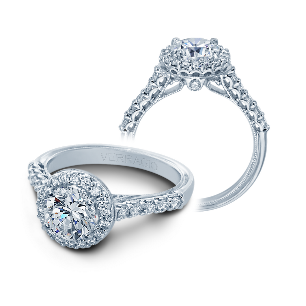 VERRAGIO V903-R7 14K White Gold with Diamonds Halo Engagement Ring