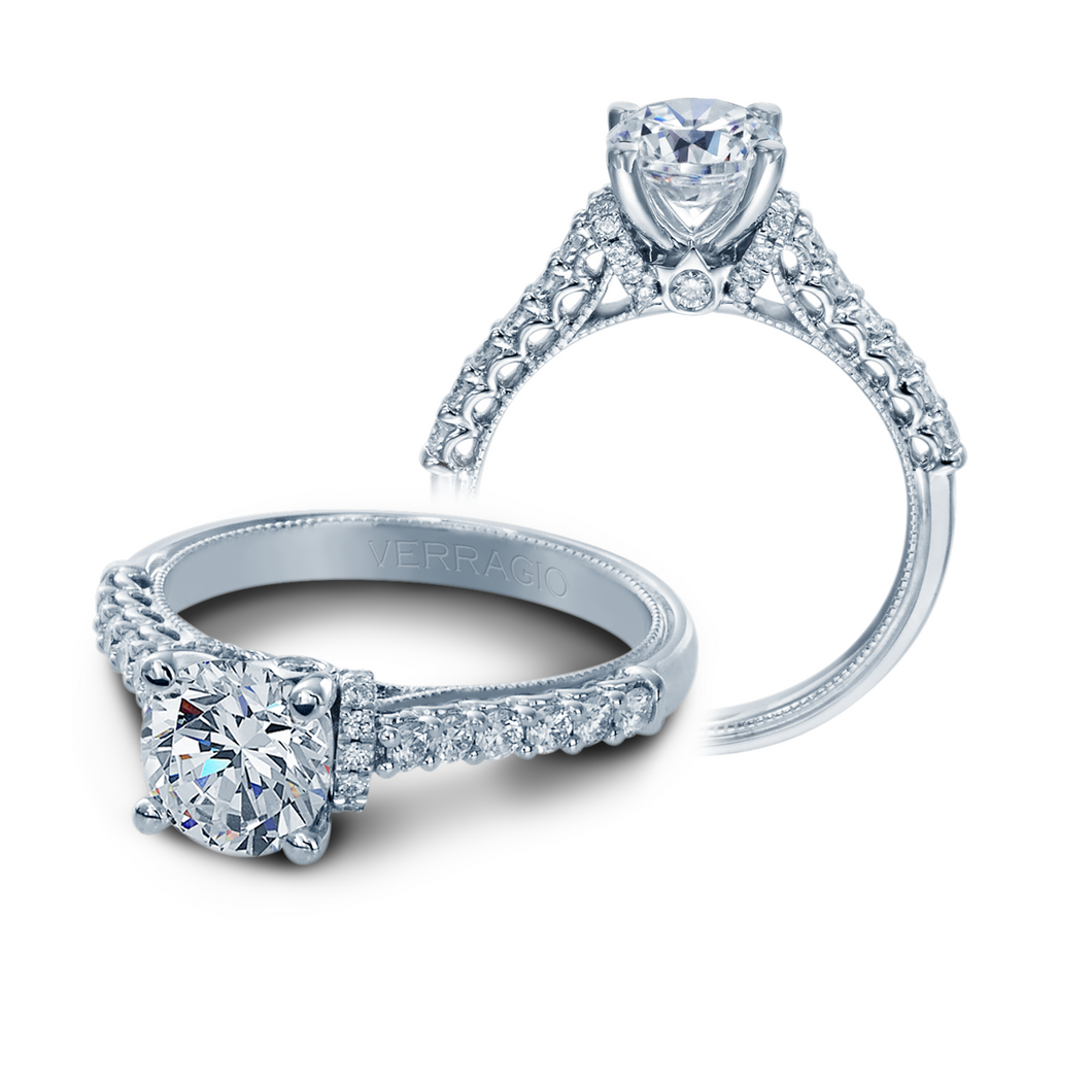 Verragio Classic V-906-R7 14K White Gold Diamond Engagement Ring V-906-R7