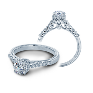 Verragio Classic 916R-D6 Round Halo 0.40CTW Pave-Side Diamond Engagement Ring