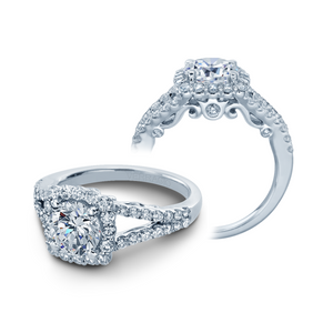 Verragio Split Shank Engagement Ring with Diamond Halo INS-7046