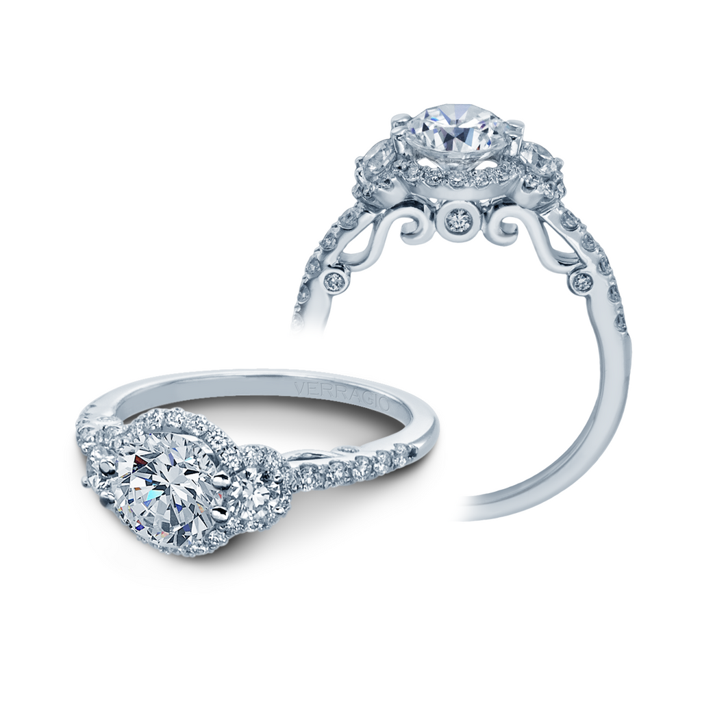 Verragio Three Stone Diamond Engagement Ring INS-7049D
