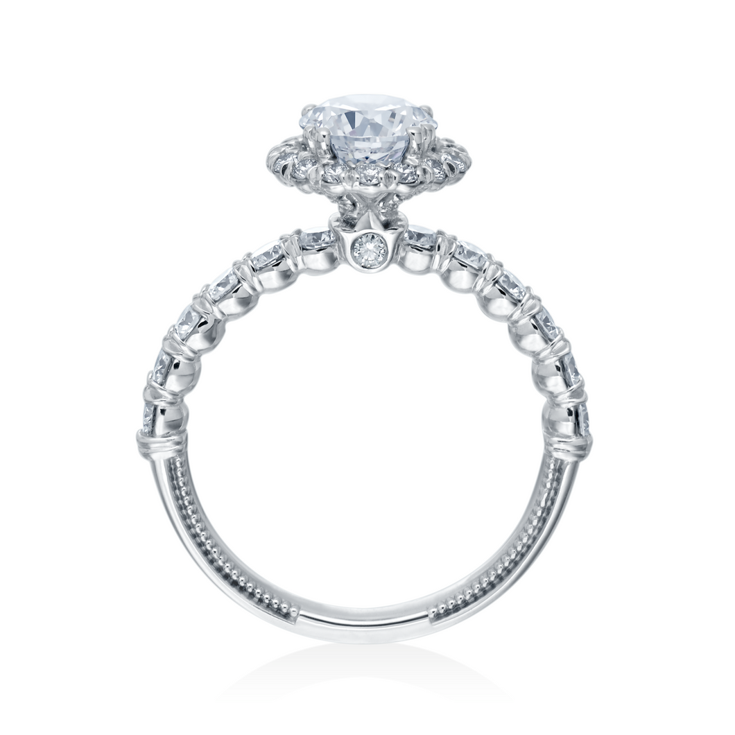 Platinum Verragio V-954-R1.8 Renaissance Diamond Halo Engagement Ring