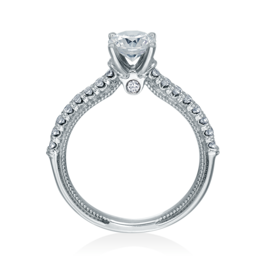 Round Split U prong Diamond Engagement Ring V-955-R1.7