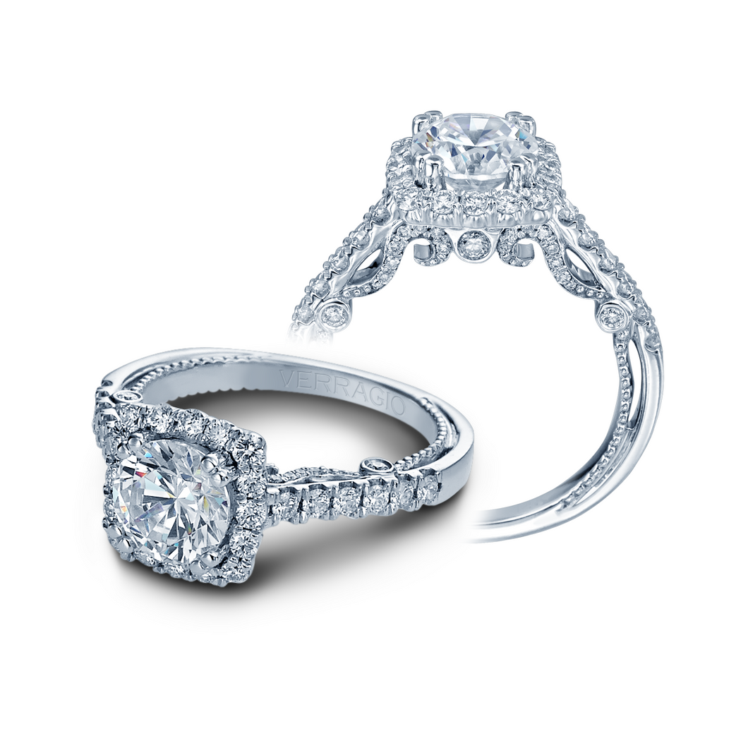 Verragio Halo Pave Diamond Engagement Ring INS-7078CU