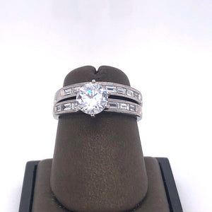 Platinum Semi Mount 0.35 Carat Weight Diamonds Set Ring