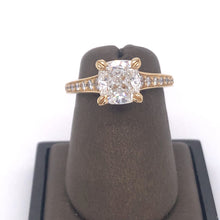 Load image into Gallery viewer, 18Kt Gold Semi Mount 0.48 Carat Weight Diamond Ring and Center Stone 2.10 Carat
