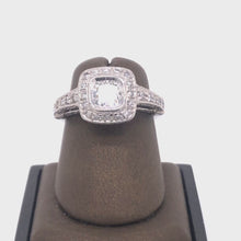 Load and play video in Gallery viewer, Platinum Semi-Mount 1.00 Carat Weight Square Diamond Ring
